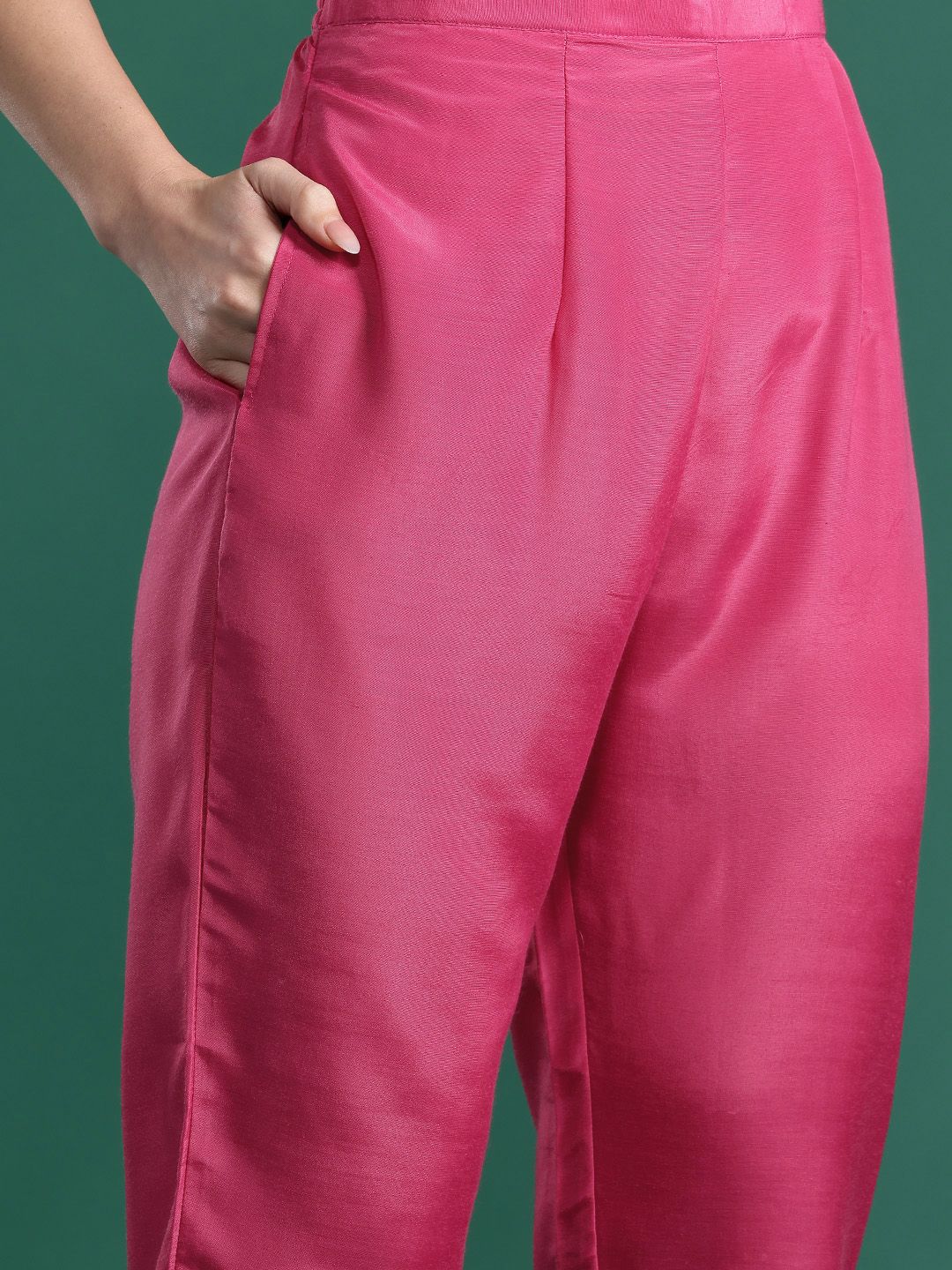 Ethnic Motifs Embroidered Kurta with Trousers & Dupatta