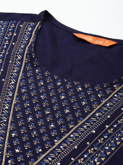 Dhiyona IE Ethnic Motifs Printed Sequinned Kurta