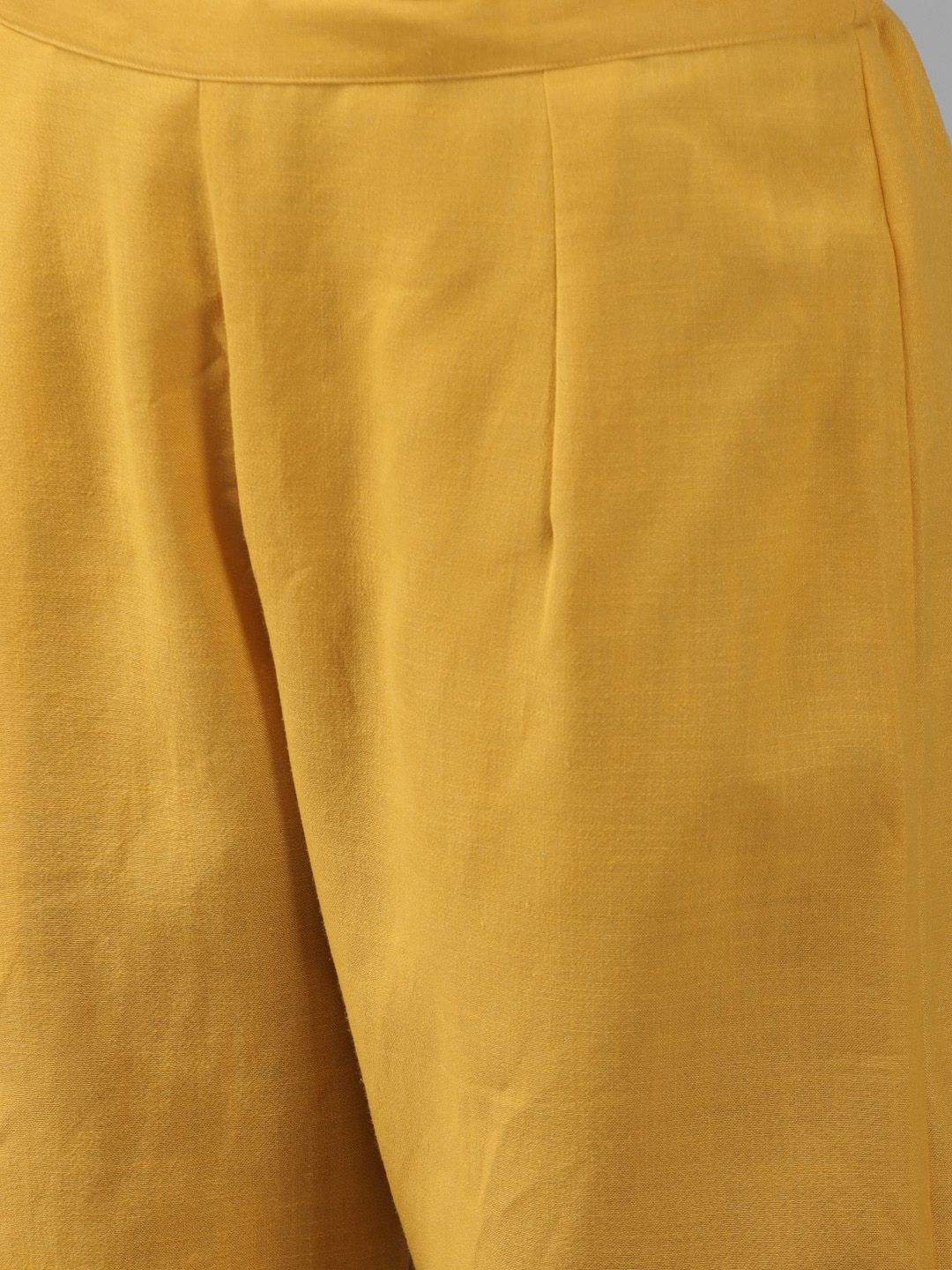 Women Yellow Yoke Design Regular Kurta with Palazzos & Dupatta