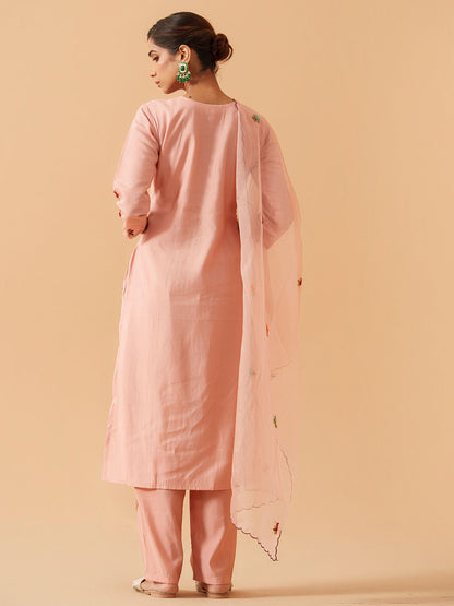 Dhiyona PD Women Embroidered Kurta With Trousers & Dupatta