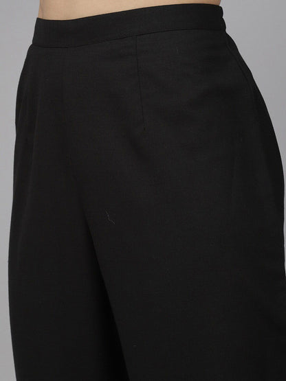 Embroidered Sequinned Kurta with Trousers & Dupatta