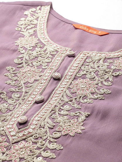 Dhiyona IE Ethnic Motifs Embroidered Kurta with Trousers & With Dupatta