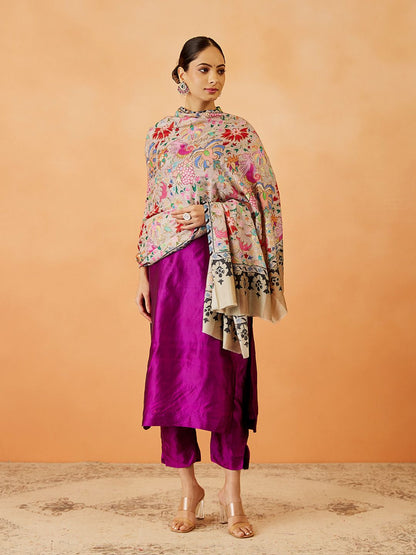 Dhiyona PA Women Floral Embroidered Shawl