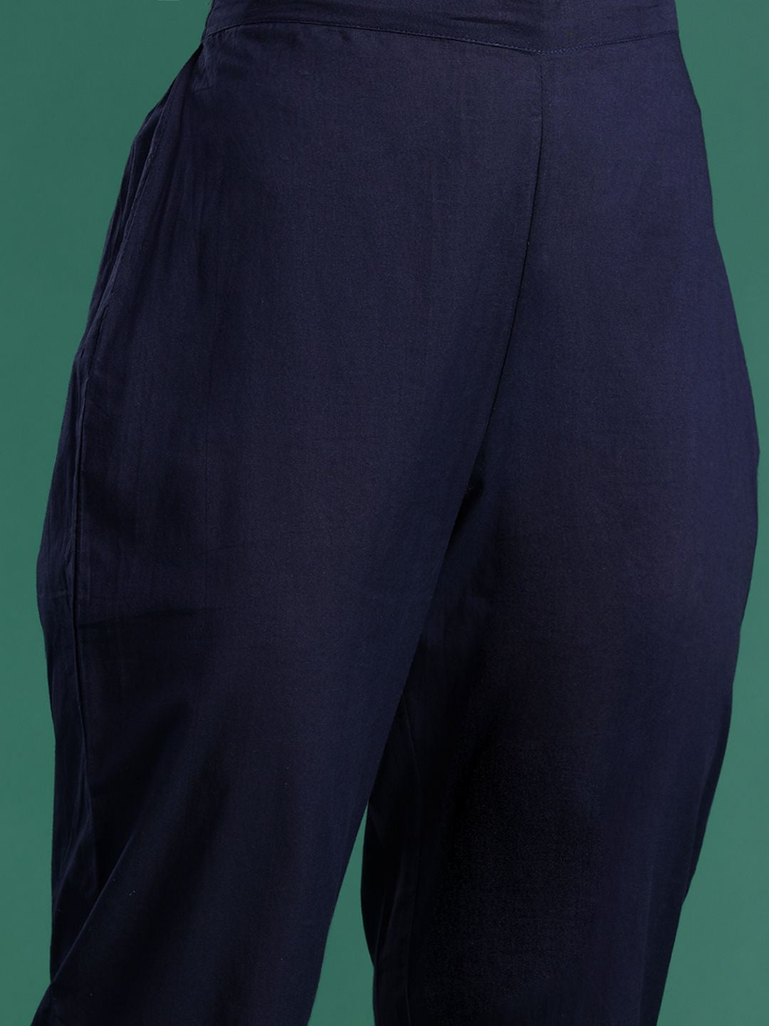 Dhiyona IE Printed Panelled Sequinned Pure Cotton Kurta With Trousers & Dupatta