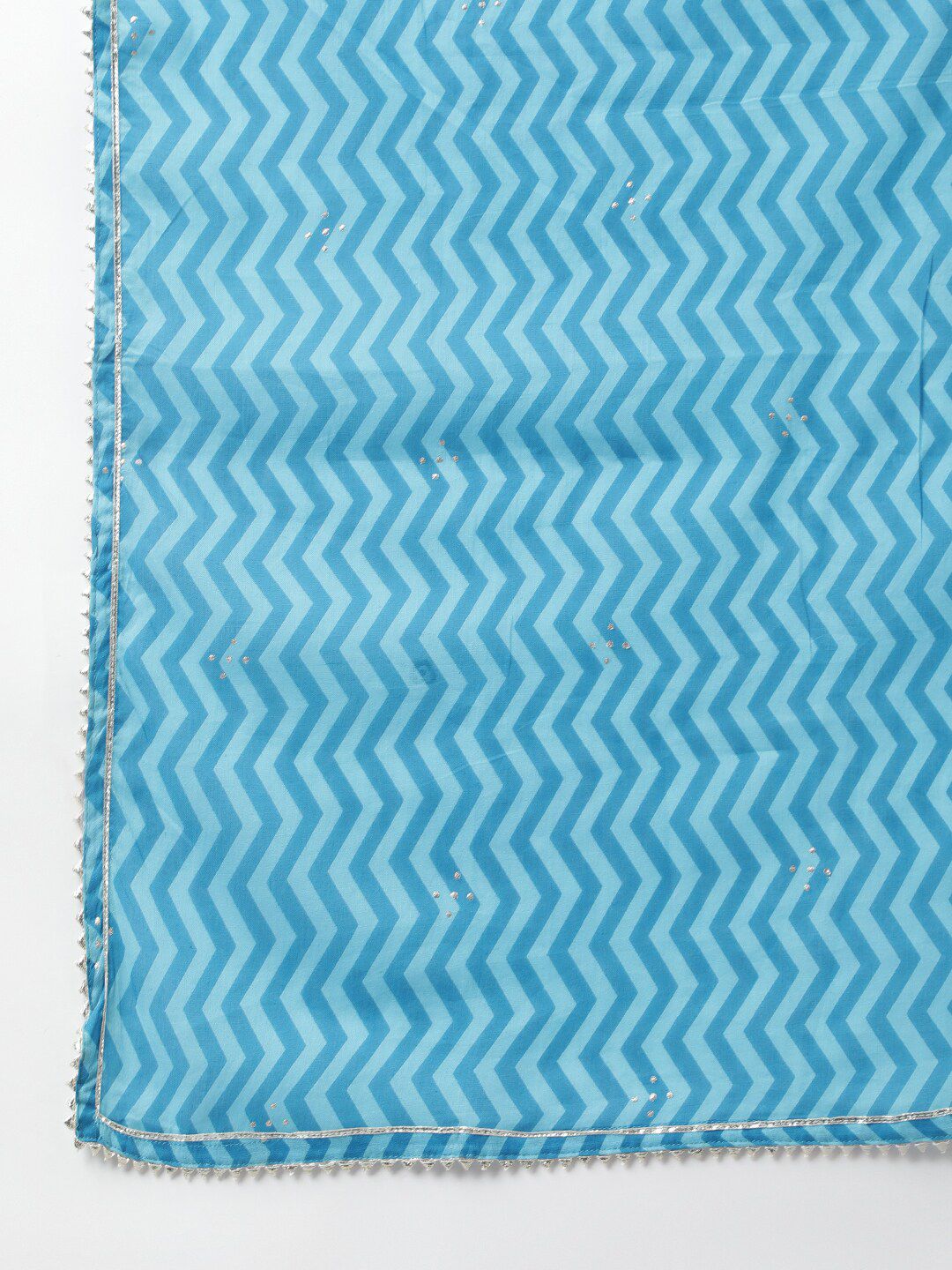 Dhiyona KL Floral Printed Sequinned Sleeveless Pure Cotton Kurta With Trousers & Dupatta