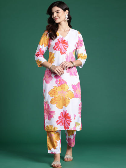 Dhiyona IE Floral Printed Kurta with Trousers