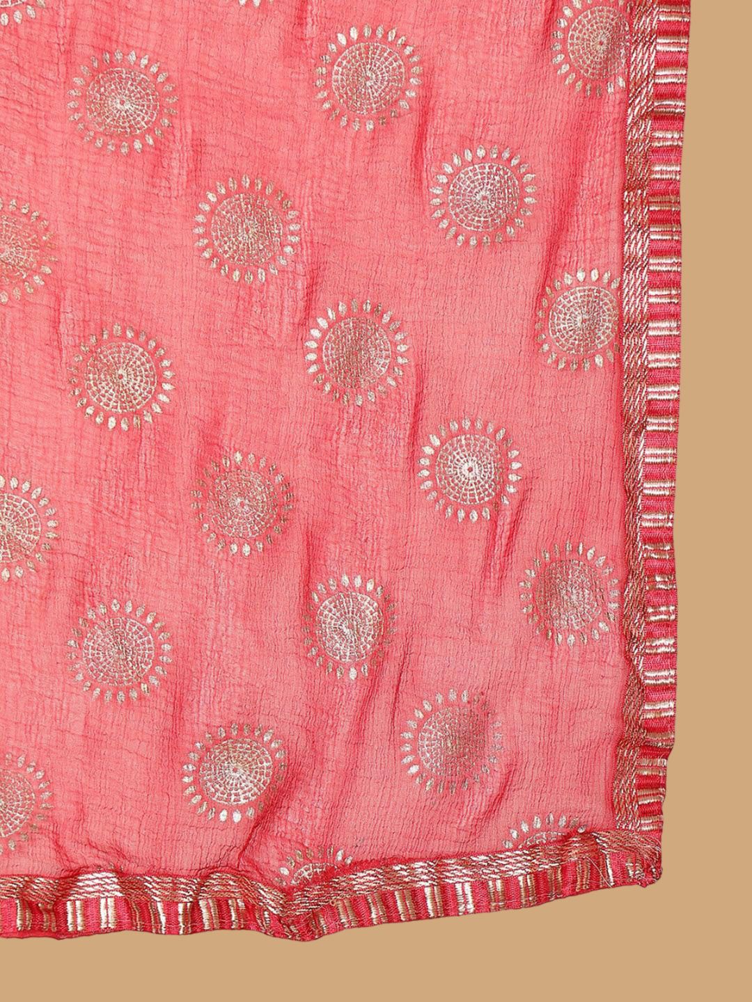 Dhiyona VA Women's Ethnic Motifs Embroidered Regular Sequinned Kurta with Trousers & Dupatta
