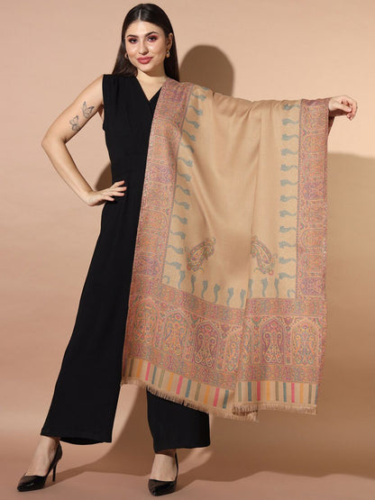 Dhiyona PA Ethnic Motifs Woven Design Jamawar Shawl
