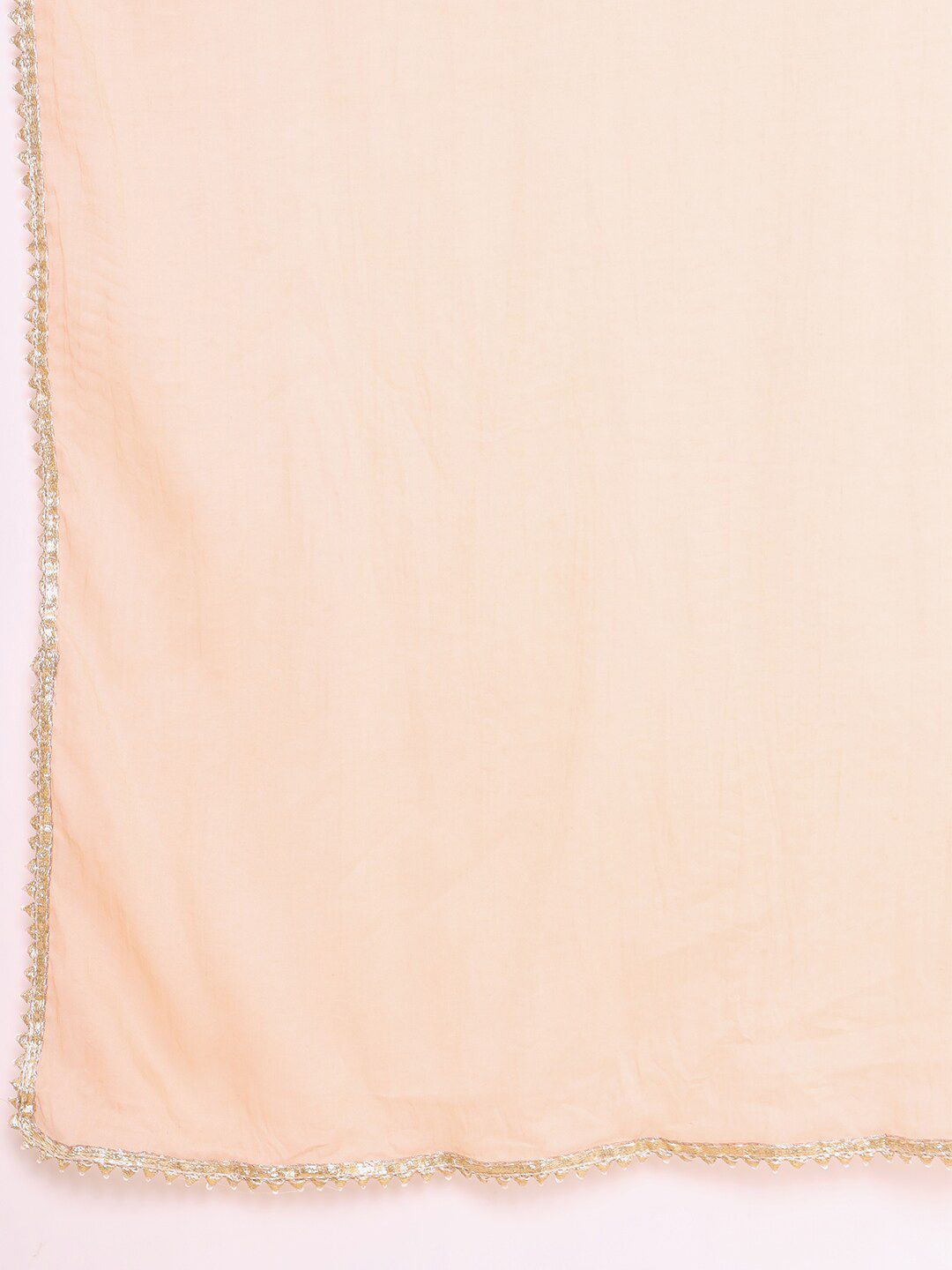 Dhiyona SO Women's Women Peach-Coloured Ethnic Motifs Yoke Design Layered Kurta with Churidar