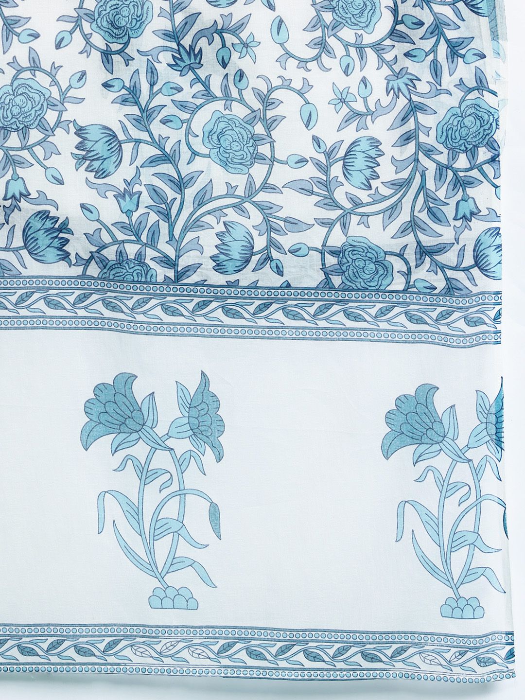 Dhiyona IE Floral Printed Empire Pure Cotton Kurta with Trousers & Dupatta