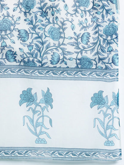Dhiyona IE Floral Printed Empire Pure Cotton Kurta with Trousers & Dupatta