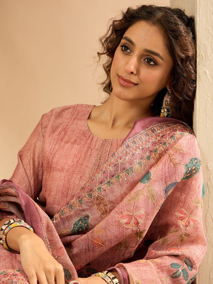 Dhiyona IE Women Embroidered Kurta with Trousers & Dupatta