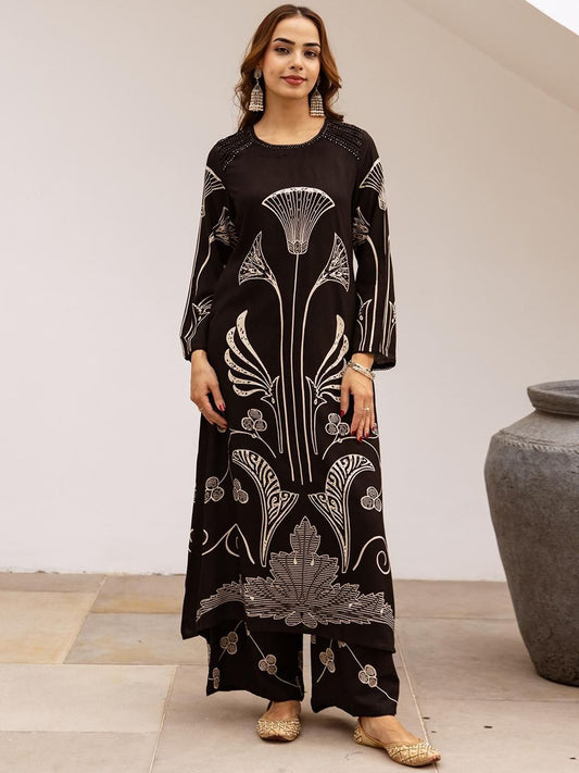 Dhiyona IS Women's Women Floral Printed Kurta with Palazzo