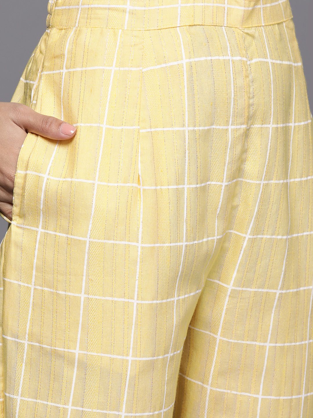 Women Yellow Embroidered Thread Work Kurta with Trousers & Dupatta