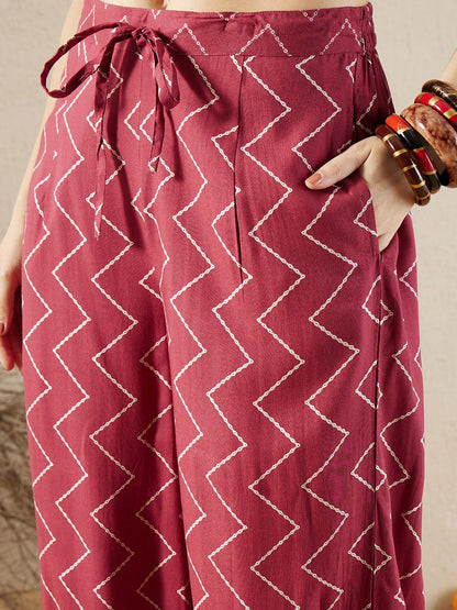 Floral Printed Regular Sequinned Kurta with Salwar