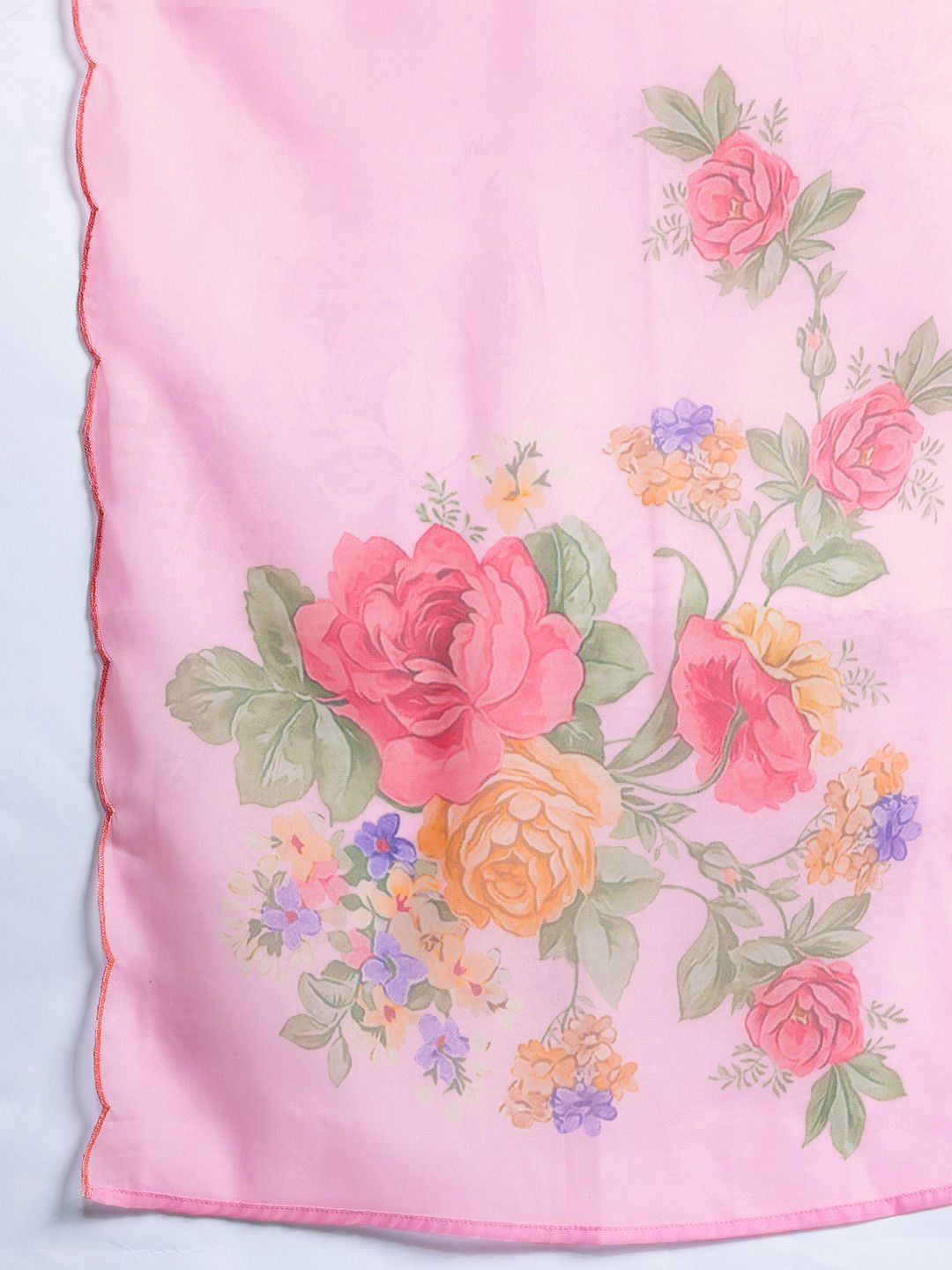 Floral Embroidered Thread Work Kurta with Trousers & With Dupatta