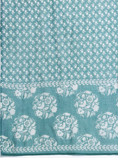 Ethnic Motifs Pure Cotton Kurta with Trousers & Dupatta