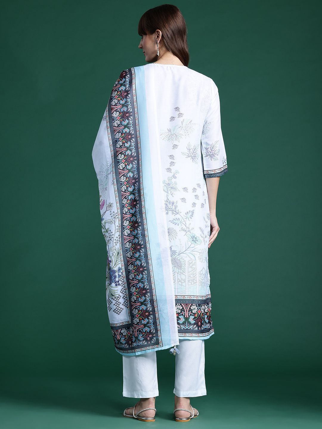 Dhiyona IE Ethnic Motifs Printed Kurta With Trousers & Dupatta