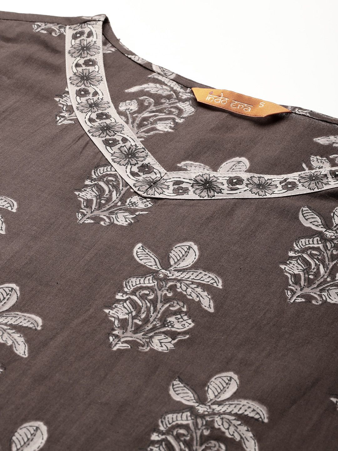 Dhiyona IE Floral Printed Pure Cotton Kurta With Salwar & Dupatta