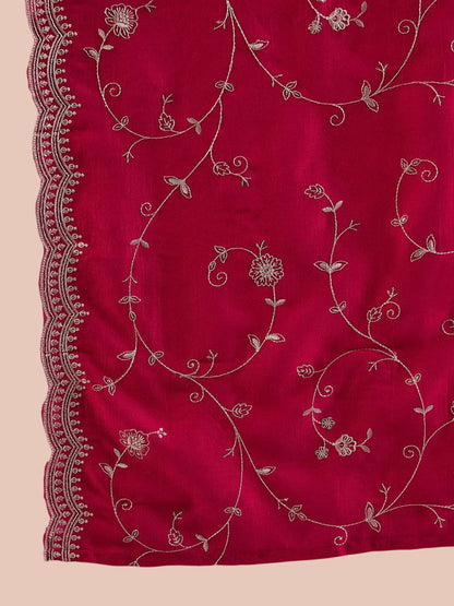 Women Ethnic Motifs Yoke Design Regular Sequinned Kurta with Trousers & With Dupatta