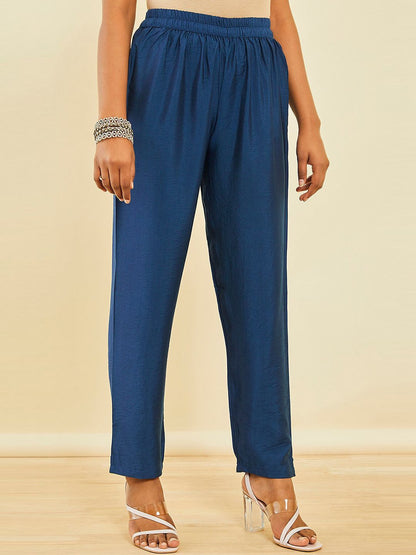 Dhiyona SO Women's Ethnic Motifs Printed Beads and Stones Kurta with Trousers & Dupatta