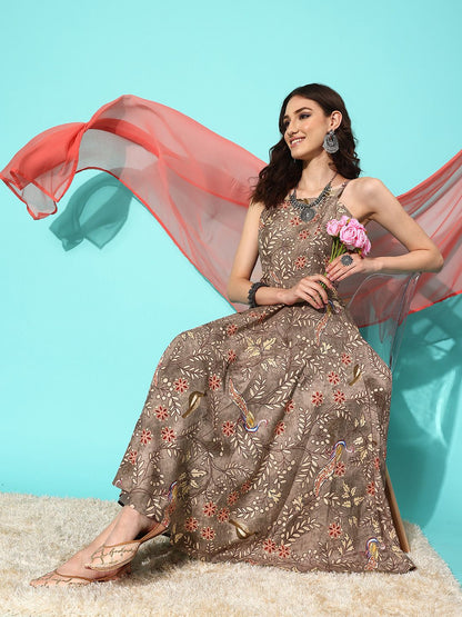 Dhiyona VA Women'sFloral Printed Regular Kurta with Trousers & With Dupatta