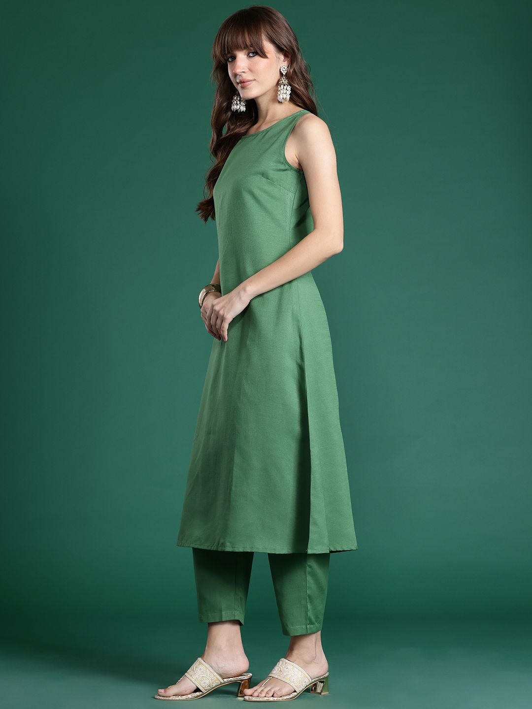 Kurta With Trousers & Dupatta