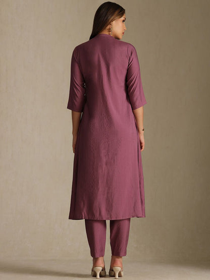 Dhiyona SO Women's Women Solid Kurta with Trousers