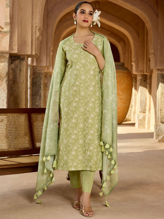 Dhiyona WP Women Embroidered Pure Cotton Suit Set 4220