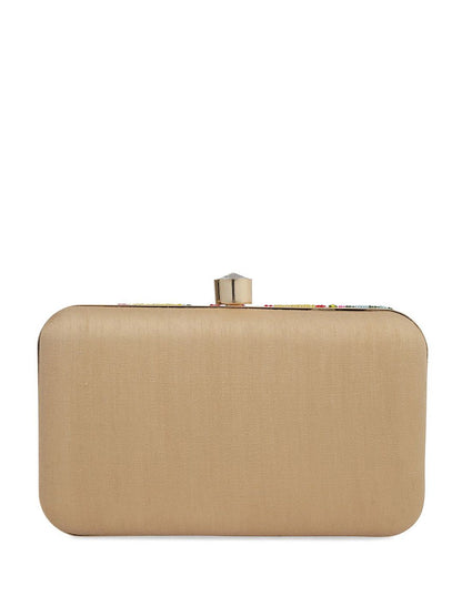 Dhiyona NR Embroidered Embellished Box Clutch