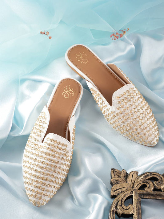 Dhiyona HOP Women Ethnic Embellished Mules