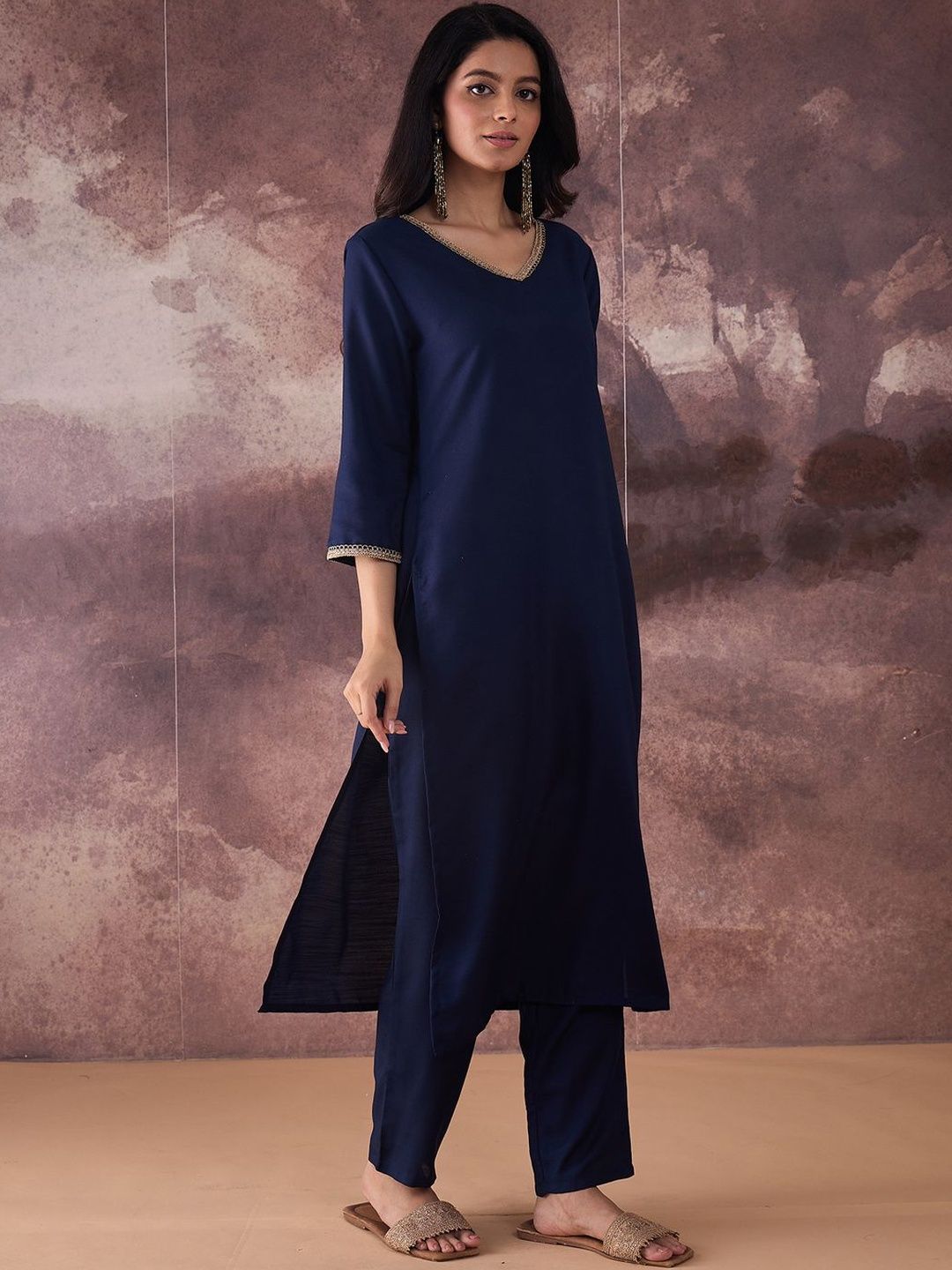 Regular Gotta Patti Kurta with Trousers