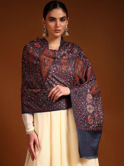 Dhiyona PA Women Ethnic Motifs Embroidered Shawl