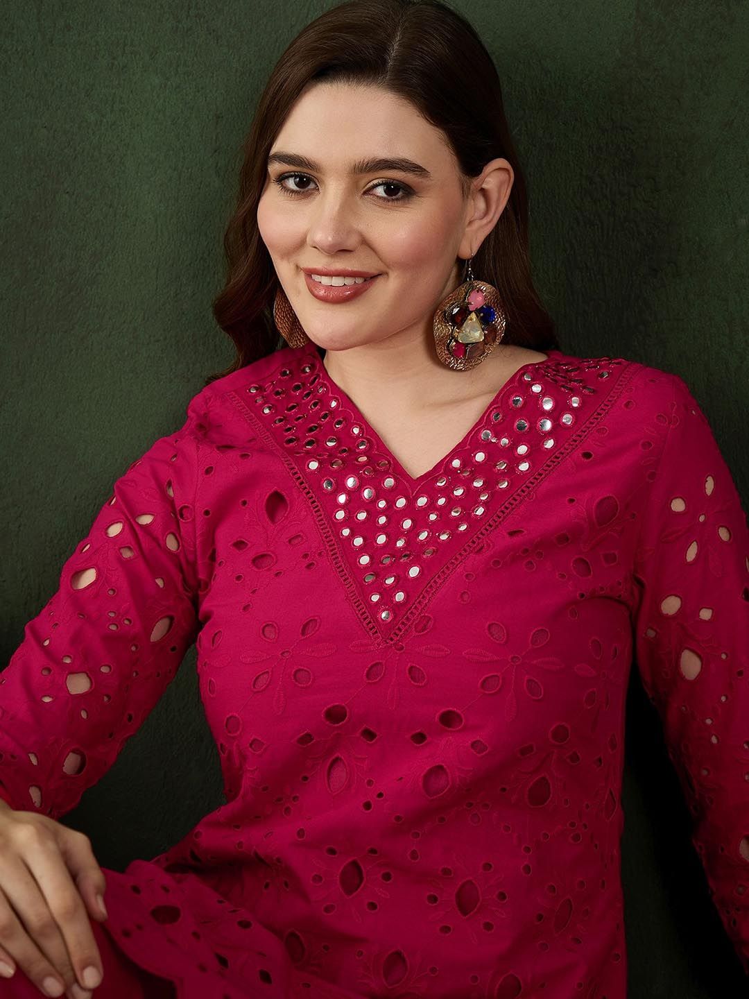 Dhiyona SN Women's Embroidered Pure Cotton Kurta & Trouser