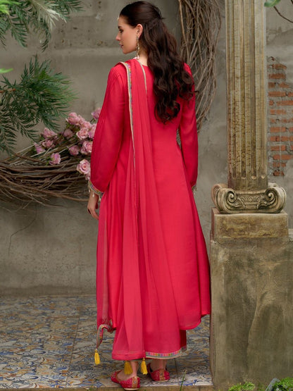 Women Ethnic Motifs Embroidered Kurta with Trousers & Dupatta