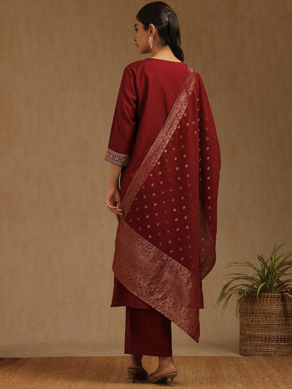 Dhiyona SO Women's Women Floral Embroidered Kurta with Palazzos & Dupatta