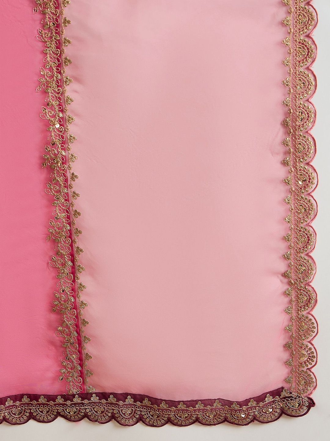 Women Floral Embroidered Regular Sequinned Kurta with Trousers & With Dupatta