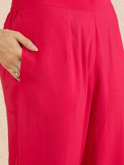 Women Ethnic Motifs Embroidered Regular Kurta with Trousers