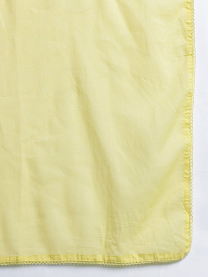 Floral Embroidered Kurta with Trousers & Dupatta