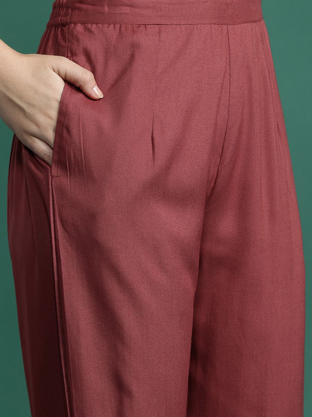 Ethnic Motifs Embroidered Kurta with Trousers & With Dupatta