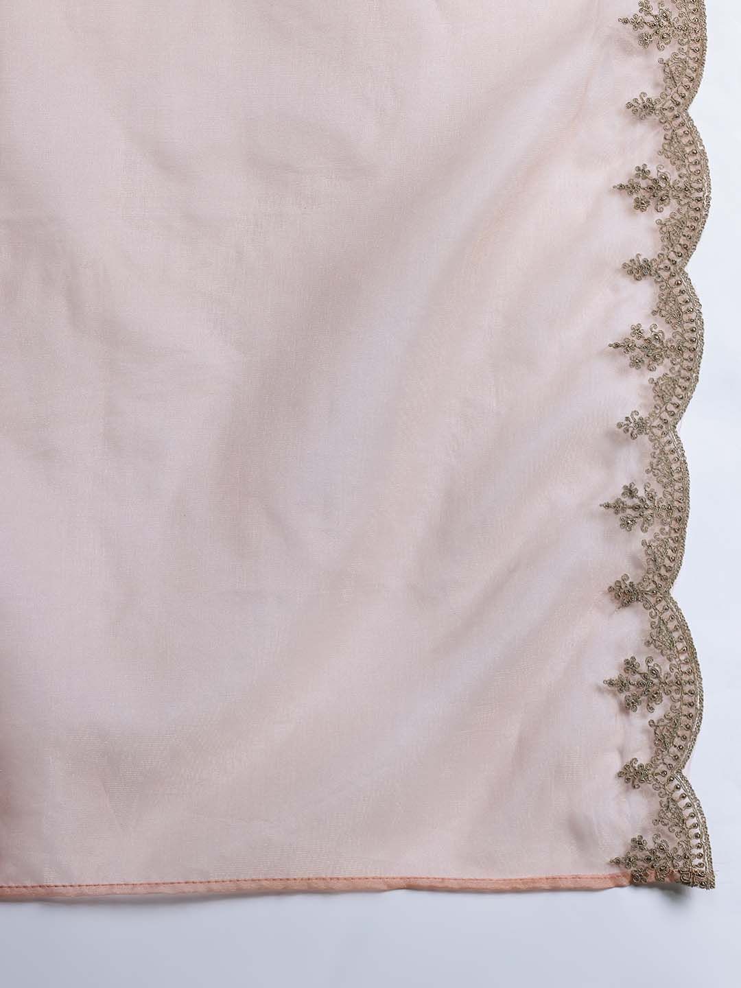 Women Ethnic Motifs Embroidered Regular Sequinned Kurta with Trousers & With Dupatta