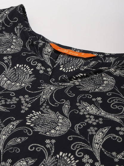 Women Black Ethnic Motifs Printed Kurta with Trousers & Dupatta