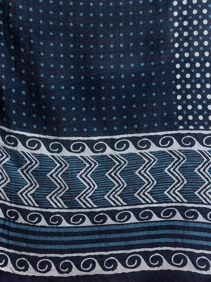 Striped Sequinned Kurta With Trousers & Dupatta