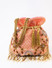 Dhiyona NR Rose & Gold-Toned Embroidered Quilted Potli Clutch