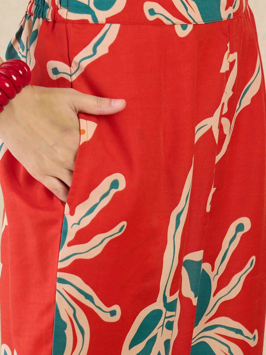 Dhiyona IE Printed Straight Tunic & Trousers Co-Ord Set