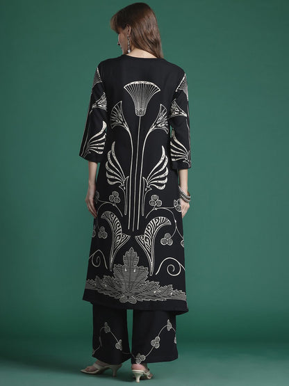 Dhiyona IE Floral Printed Kurta with Palazzos