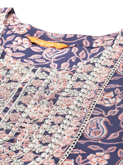 Dhiyona IE Paisley Printed Sequinned Kurta