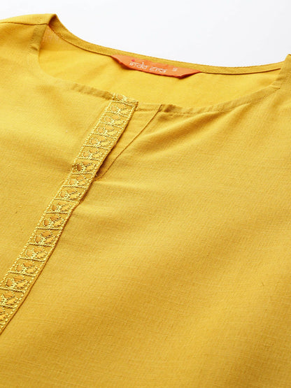 Ethnic Motifs Embroidered Regular Kurta with Trousers & Dupatta