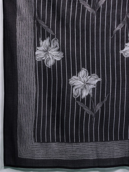 Dhiyona IE Ethnic Motifs Printed Pure Cotton Kurta with Trousers & With Dupatta