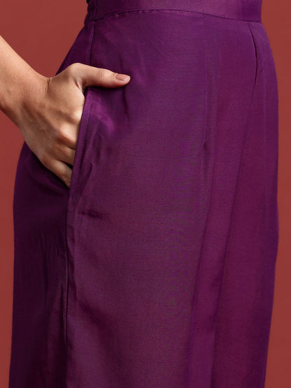 Dhiyona IE Floral Embroidered Sequinned Kurta With Trousers & Dupatta